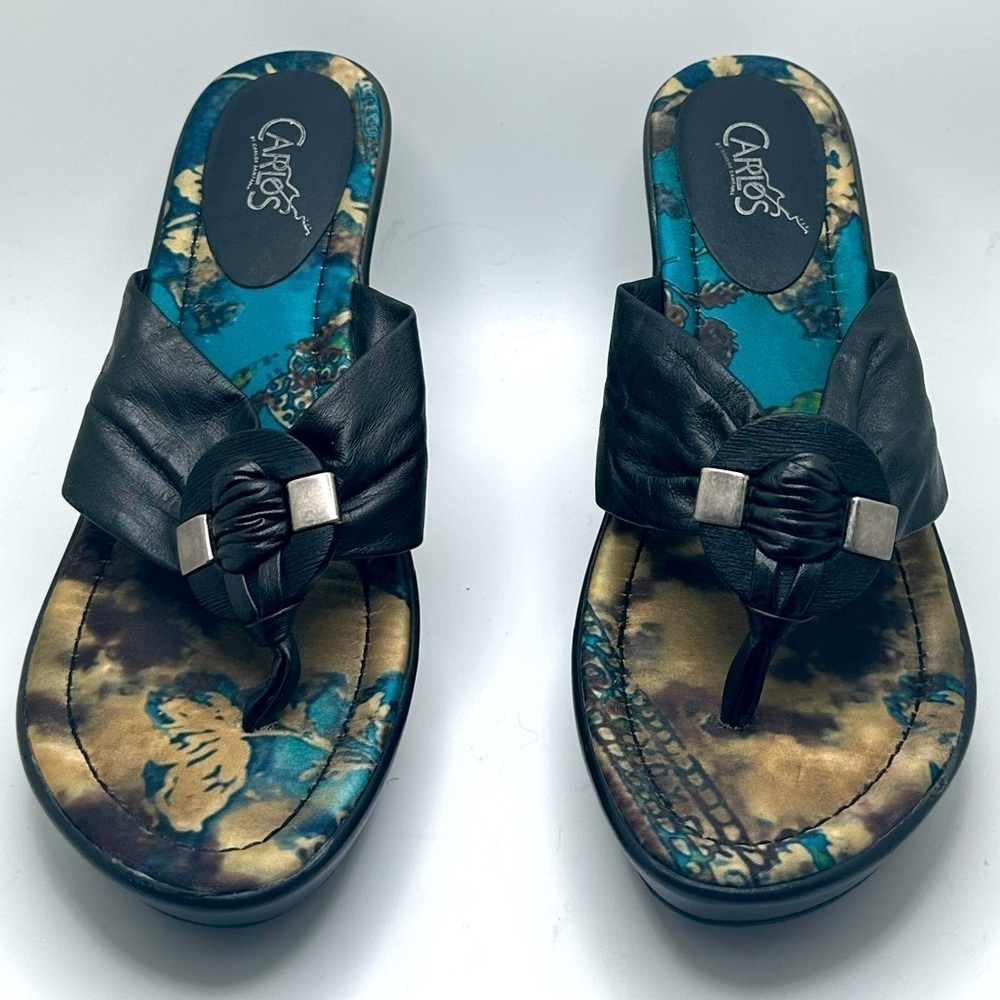 Carlos mojito thong sandal wedge size 8.5M